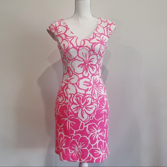 Lilly Pulitzer Pink and White Floral A-Line Dress - Picture 2 of 10